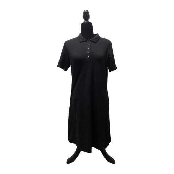 Denim & Co Black Polo Dress, XS, Pre-owned - Picture 3 of 6
